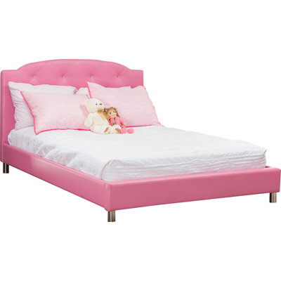  House of Hampton® Deyo Vegan Leather Platform Bed & Reviews | Wayfair